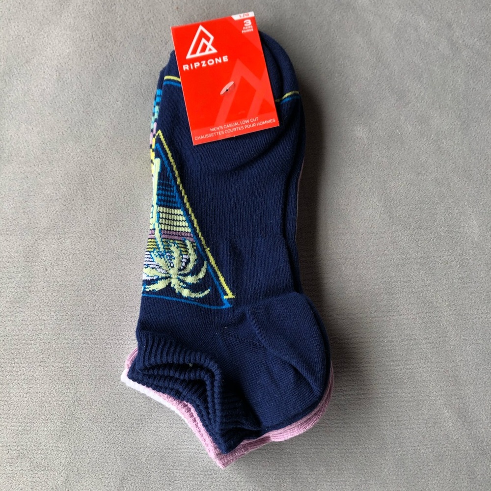 Ripzone ~ 3 Pack Casual Low Cut Socks ~ Size 8-12 ~ Brand New!